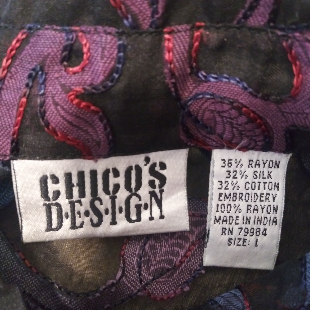🔴5/$25 Floral Print Blouse - Chico's, 1 (M) - Picture 3 of 4